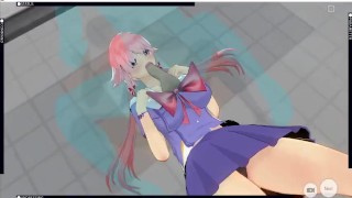 CM3D2 The Future Diary hentai - Yuno Gasai fucked in public