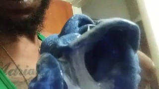 1:24Pm the wiping up of my cumshot in my undies
