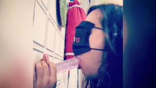Submissive Faggot trains deeptrhoat with dildo