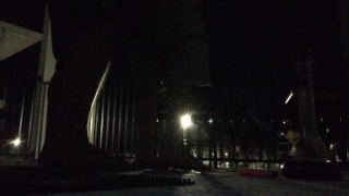 Getting Sucked and Fucked on the Back Porch at Night