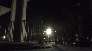 Getting Sucked and Fucked on the Back Porch at Night