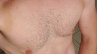 Daddy Strokes Hard Uncut Dick with Big Cumshot