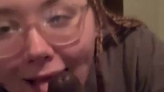 Sucking BBC Let him Nut in my mouth