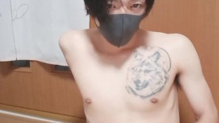 日本人男性の風呂上りオナニー　Japanese　amateur　masturbation