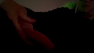 goth boy strokes hard uncut cock