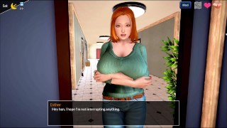 6 - Mythic Manor - Sexy milf Esther pee in the toilet and her massive tits.
