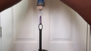Penis weight hanging. Currently at 8.3 lbs 30 mins daily.
