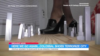 amaninheels | Giant Crossdresser | Giant Loafers in the City (teaser)