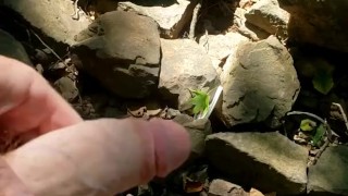 Hairy ginger flashing dick to fisherman 