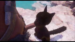 Black Cat Girl gets destroyed!