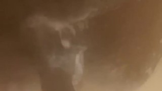 Jerking Off Big Black Cock In Shower