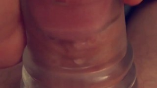 Fat cock barely fits 