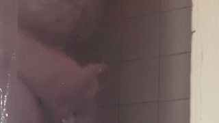 Stepdad shower masturbation voyeur 