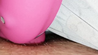 Virgin pussy slowly squirting with orgasms while vibrating wet pussy and clit!