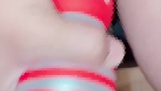 彼女に見られながらオナニー我慢汁でヌルヌル射精【日本人素人HENTAI男性個人撮影8】