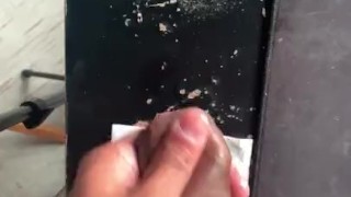 Giving Whore of a Table Morning Facial After Being Pent Up.