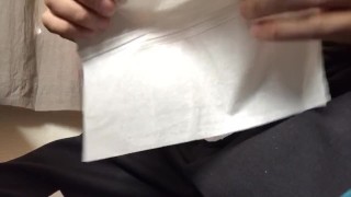 見せないしこしこティッシュ射精