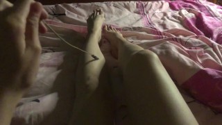 Lesbian girls plays with her body until her girl sees. Girl wants lesbian sex