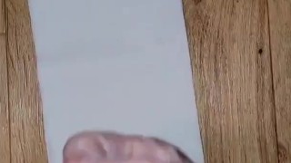 Horny guy puts buttplug in & jerks his cock till he cums
