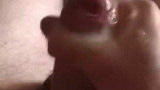 Masturbating that big white dick