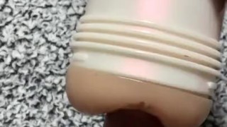 Fucking and creampie Stoya’s Ass(FLESHLIGHT)