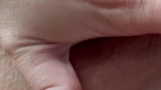 Close up of my smooth wet pussy! Watch my fingers get me wet!