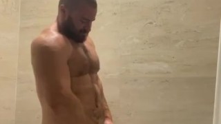 Part 2 Bodybuilder Giant Cock Shower OnlyfansBeefBeast Flexing & Oozing Thick Precum Hot Alpha Bear