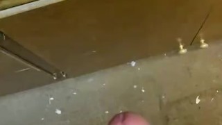 Cumming in the supply closet at work