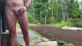 Outdoor shower voyeur 