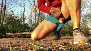 Desperate mid run piss