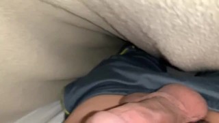 Kinky Japanese guy’s morning hard cock in bed room