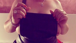 Natural tits drop in slow-motion!