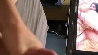 Masturbating with vibrator