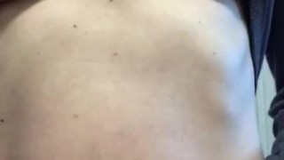 Naughty girl next door flashing her titties .. cum look