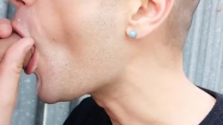 Friend use to come behind fence just to cum in my mouth ( 3 cumshots compilation )