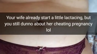 Your wife is get pregnant and start lactating, but you still don't know about it! - Cuckold Snapchat