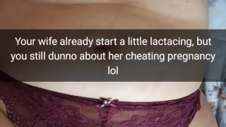 Your wife is get pregnant and start lactating, but you still don't know about it! - Cuckold Snapchat