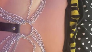 BBW plays with huge tits