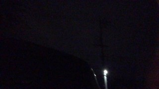 Walk around with a naked erection at midnight - このルートは車や灯りのついている家が増えてriskyになってきた／深夜に近所を全裸勃起で徘徊／0505