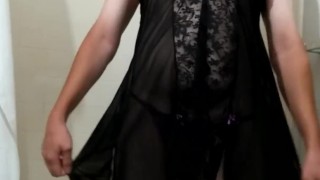 Sissy Chrissy in San Diego Jacks Off & Cums