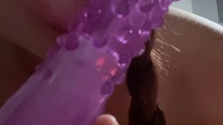 EXTREMELY HORNY TEEN RECORDS DILDO FUCK AND BLOWJOB FOR HER BOYFRIEND