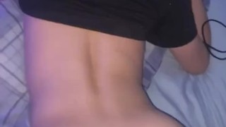 Big dick twink fucks tight hole 