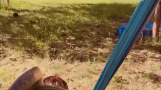 I almost got caught  in my hammock!