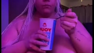 Bbw mukbang eat with me! (Few farts included)