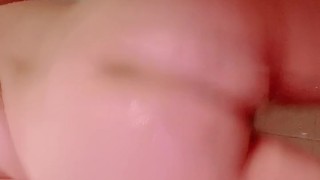 Look at my sexy ass is the water from the shower runs down