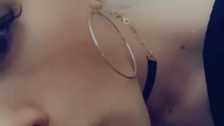 Sissy gently sucks dildo cock