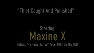 Busty Dungeon Mistress Maxine X Binds And Bangs A Robber?!