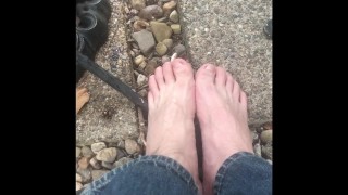 Feet on the patio 