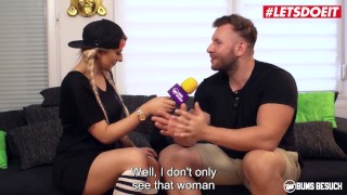 BUMSBESUCH - JOSY BLACK GERMAN PORNSTAR HAS INTERRACIAL SEX WITH AMATEUR GUY - LETSDOEIT