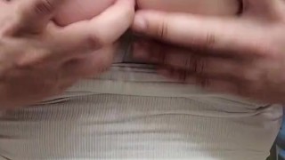Pretty thickness milf Puerto Rican seductively entice with oiled up breast 